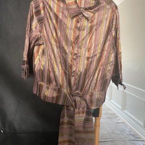 CATHERINE CURTIS  LADIES BUTTONS UP   TOP SIZE L